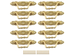 Puxadores Para Móveis, Conjunto De 10, Dourados Para Armários E Portas De Móveis (com), Gaveta Vintage Em Liga Metálica De Alta Qualidade
