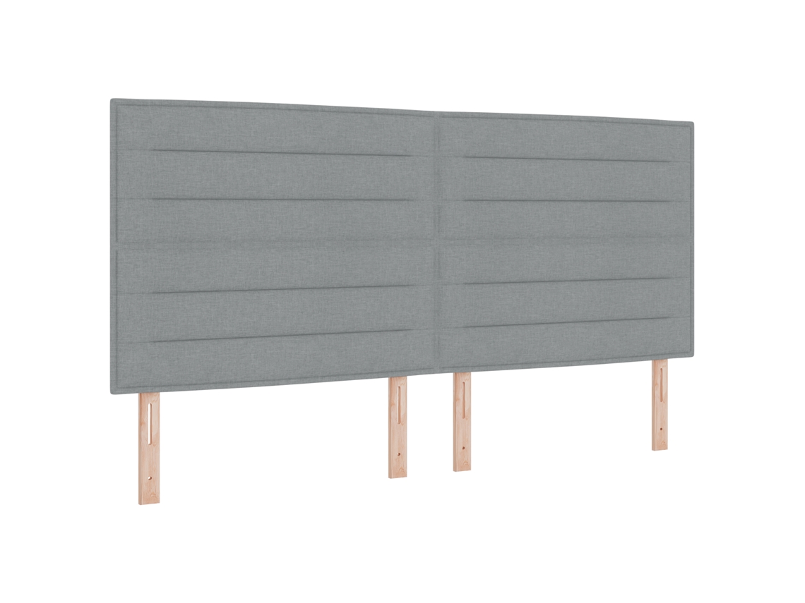 Conjunto 1 Cama Box Vidaxl Cinzento-claro Tecido (200 X 200 Cm)