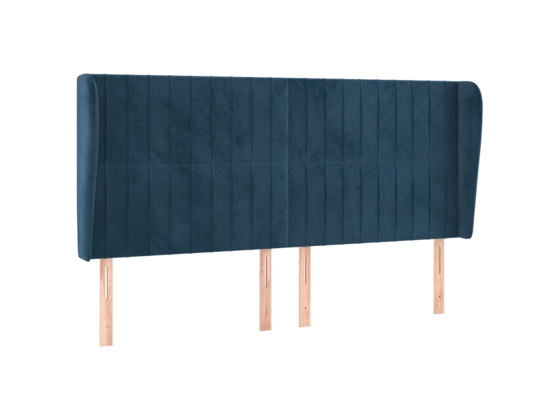 Headboard, Headboards Vidaxl Azul Veludo (183 X 23 X 118/128 Cm)