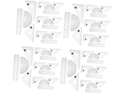 Shineofi Conjunto De 16 Réguas Transparentes De 15cm Para Geometria