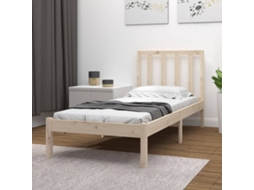 Vidaxl Cama Sem Colchão 75x190 Cm Madeira De Pinho Maciça