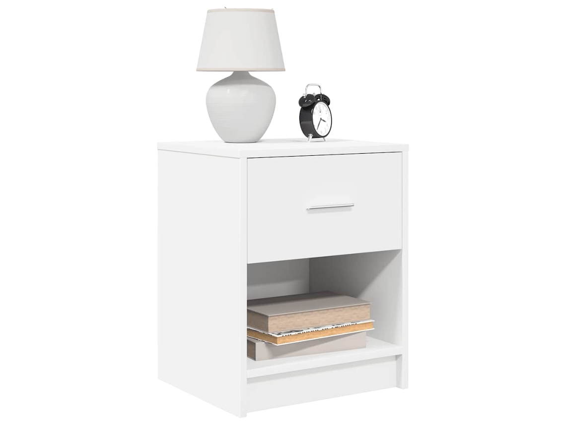 Vidaxl Mesas De Cabeceira 2 Pcs Com Gaveta 40x34x50 Cm Branco