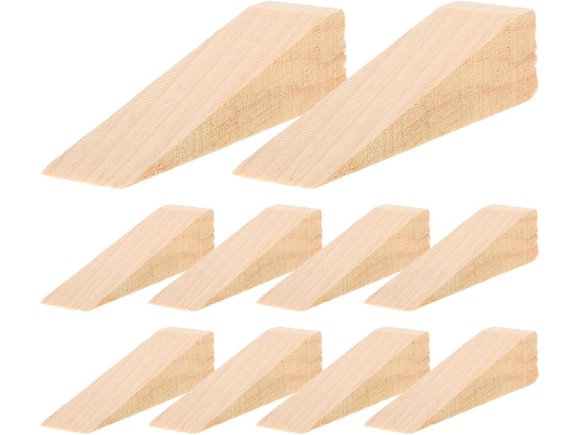 Conjunto De 20 Batentes De Porta Triangulares De Madeira Maciça, Antiderrapantes, Para Quarto, 10 X 4 Cm