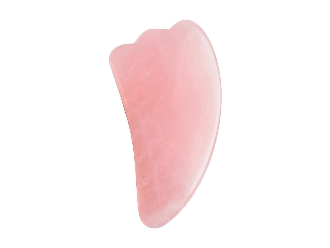 Massageador Facial em Formato de Coração com Cristal Rosa Natural e Pedra Jade. GOKOCO
