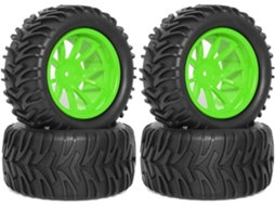 Pneus SFUSHOS para Caminhão Rc Escala 1/10 Verde