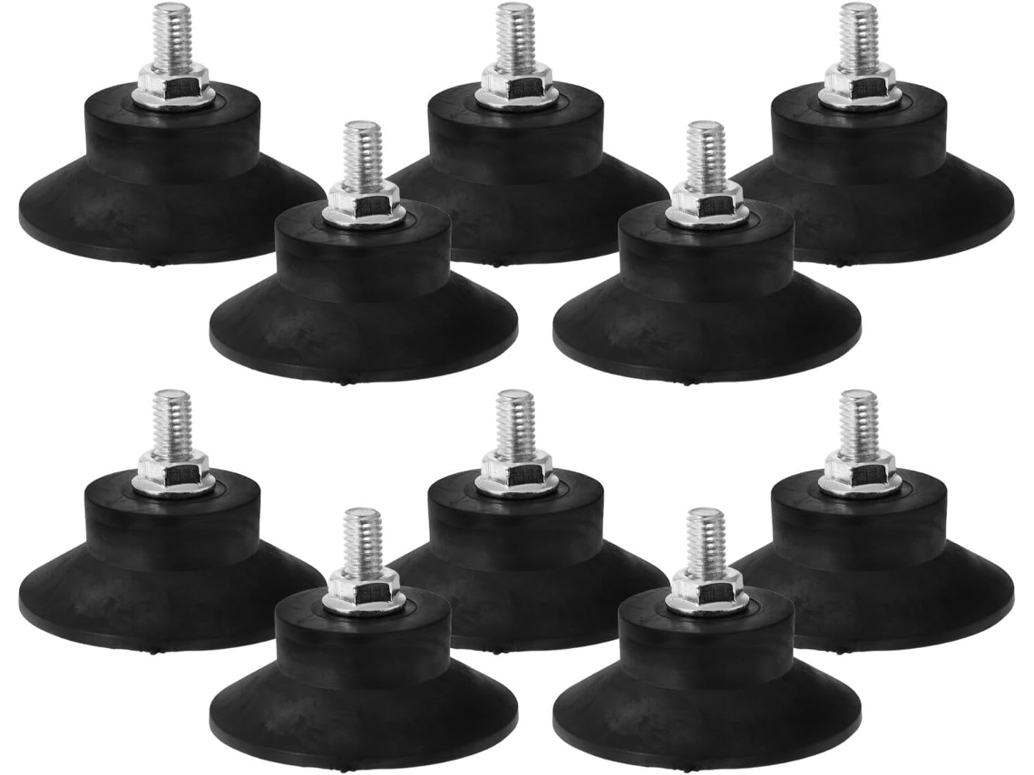 Pacote com 10 almofadas antivibração de borracha M6 Alipis para compressores de ar, 5 cm | S/MARCA