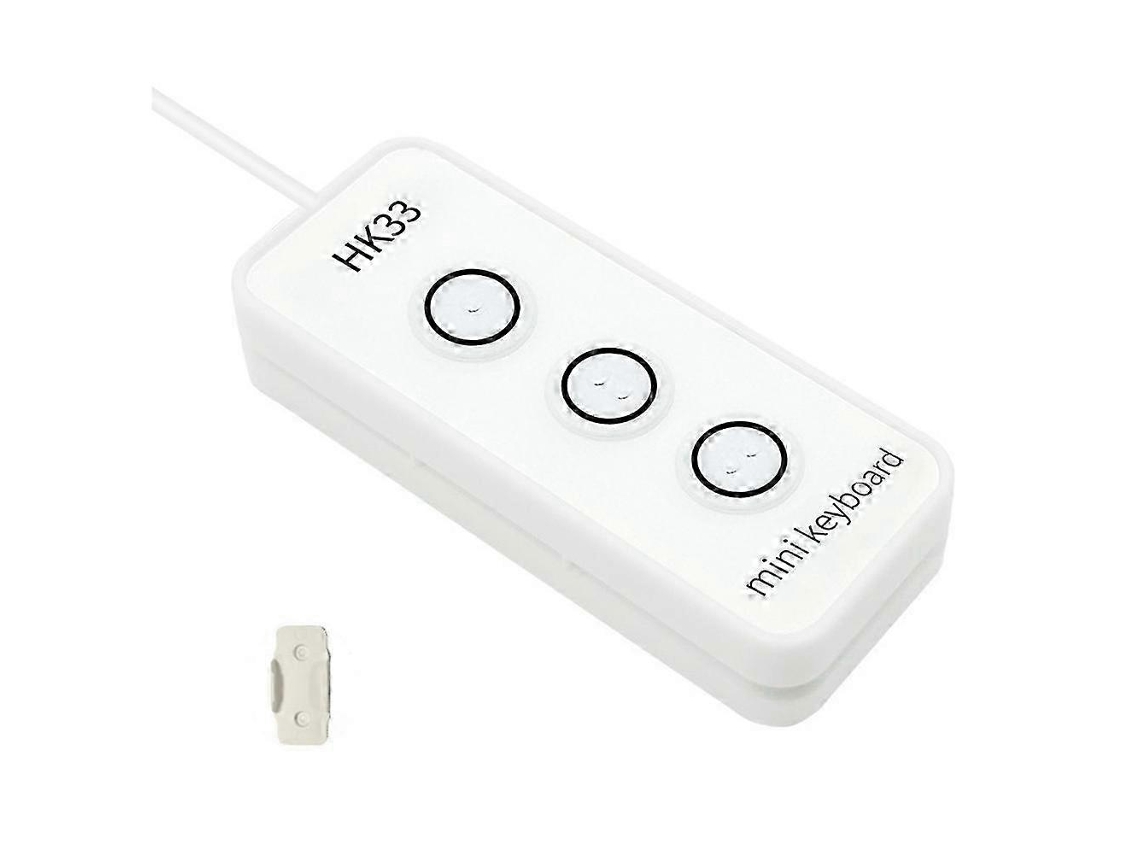 Teclado Usb De 3 Teclas Com Programação Macro, Compatível Com Várias Plataformas, Portátil, Personalizado, Mini, Branco Ly Ebike