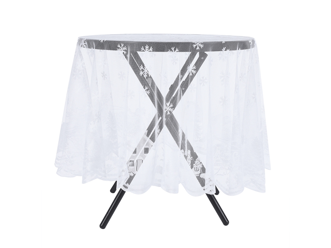 Laxiscreed Decoração Natalícia Com Forro De Festa Em Renda E Velcro Para Decoração De Mesa