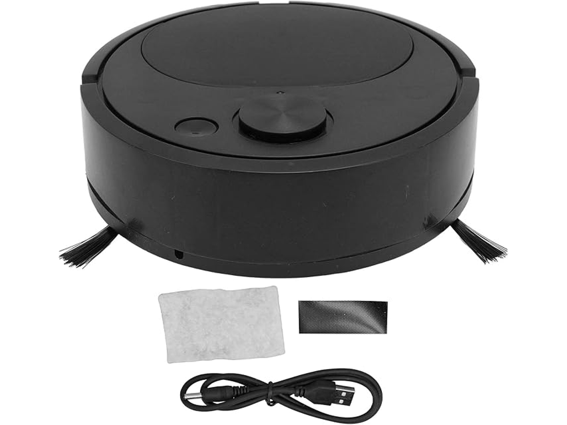 Robô aspirador de pó inteligente, carregamento USB, preto STELASPLEN
