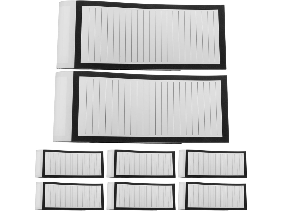 8 Peças Bloc-notes Magnétique Noir Em Papier Offset Compact Para Garçon E Filles Lignes Lista De Cursos E