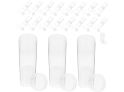 Conjunto De 20 Tubos Para Guardar Moedas, 31 Mm, Com Tampas De Espuma À Prova De Vazamentos.