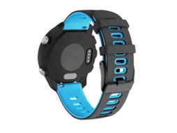 Bracelete Pioneer para Garmin Instinct Solar Camo Edition Preto e Azul Claro