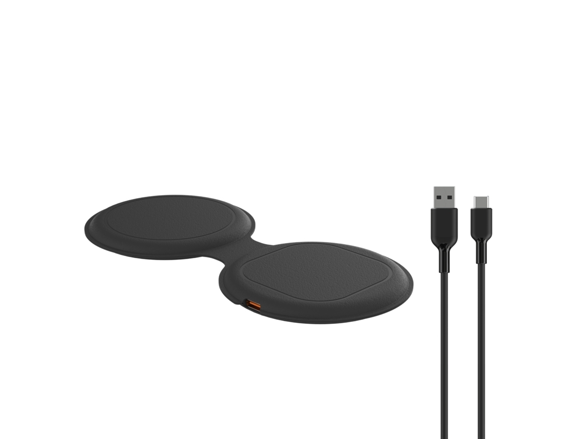 Carregador 2 em 1 GOODIS (Outlet Caixa Aberta - Wireless - 15W - USB-C - Preto)