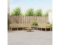 Vidaxl Conjunto De Sofás Para Exterior 8 Pcs Branco E Bege