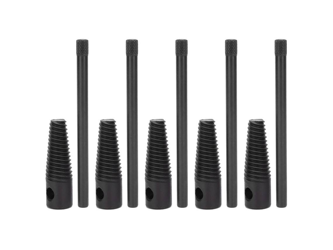 Conjunto de 5 extratores de cano quebrado de 1/2 polegada para remover canos danificados, em aço carbono de alta resistência com cabo, ferramentas de encanamento.