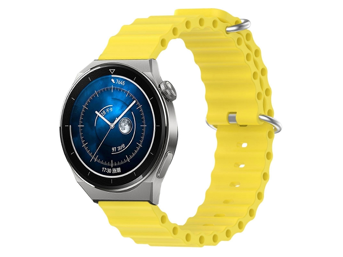Pulseira De Silicone De Cor Sólida Estilo Oceano Para Huawei Watch Gt3 Pro 46mm 22mm