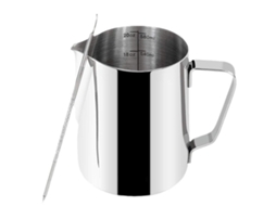 Copa de Aço Inoxidável 350 Ml para Latte Art com Molde e Ferramenta Agulha Portátil Recarregável Compacto Uso Doméstico Viagem Inverno STELASPLEN