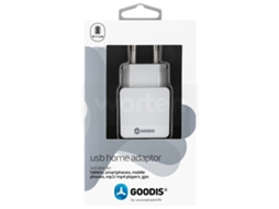 Adaptador Viagem GOODIS 5V-2.4A Branco