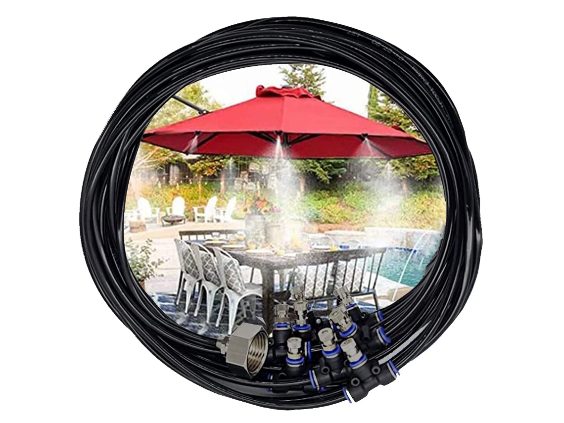 Sistema De Neblina Exterior 18m Com 26 Bicos,resfriamento E Irrigação Para Jardim E Pátio Btforus