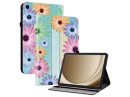 Capa De Couro Com Estampa De Impressão E Compartimentos Para Cartões Para Samsung Galaxy Tab A9 Slowmoose