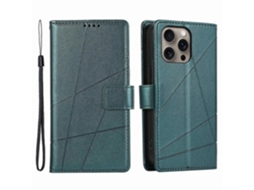 Capa Tipo Carteira Df-06 Para Iphone 16 Pro Com Impressão Digital E Capa À Prova De Choque