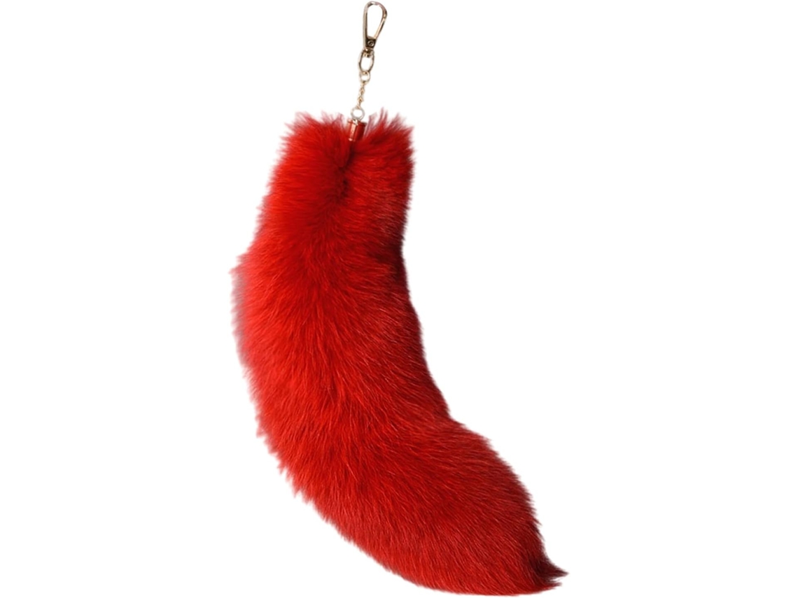 Chaveiro Elegante De Pelúcia Com Cauda De Raposa E Pingente De Cauda