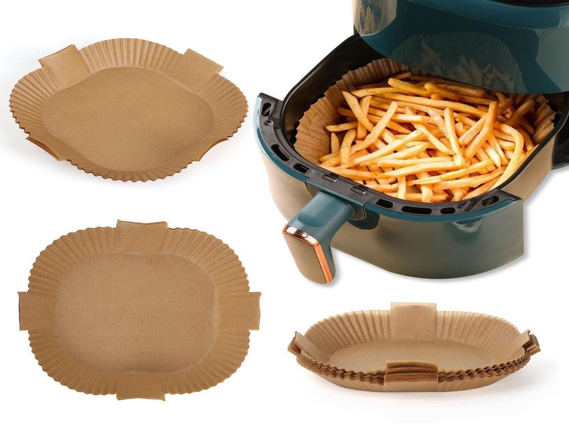 Lurelia Papel Para Air Fryer, 50 Unidades, Descartável