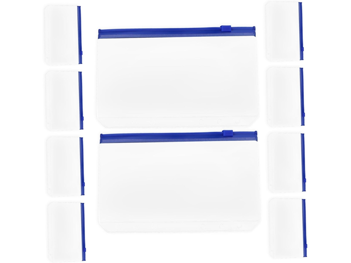 Conjunto De 10 Sacos Organizadores Com Zíper Para Pastas, Envelopes E Folhas Soltas, Em Pvc Transpar Gokoco