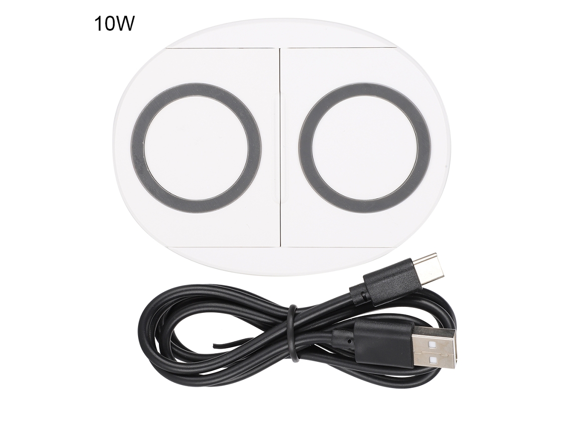 Carregador Sem Fio K8 5w/10w com carregamento duplo e rápido