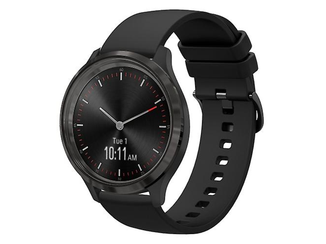 Bracelete para Garmin Vivomove 3 20Mm Faixa de Relógio de Silicone Macio de Cor Sólida Preta VENISYMLIS