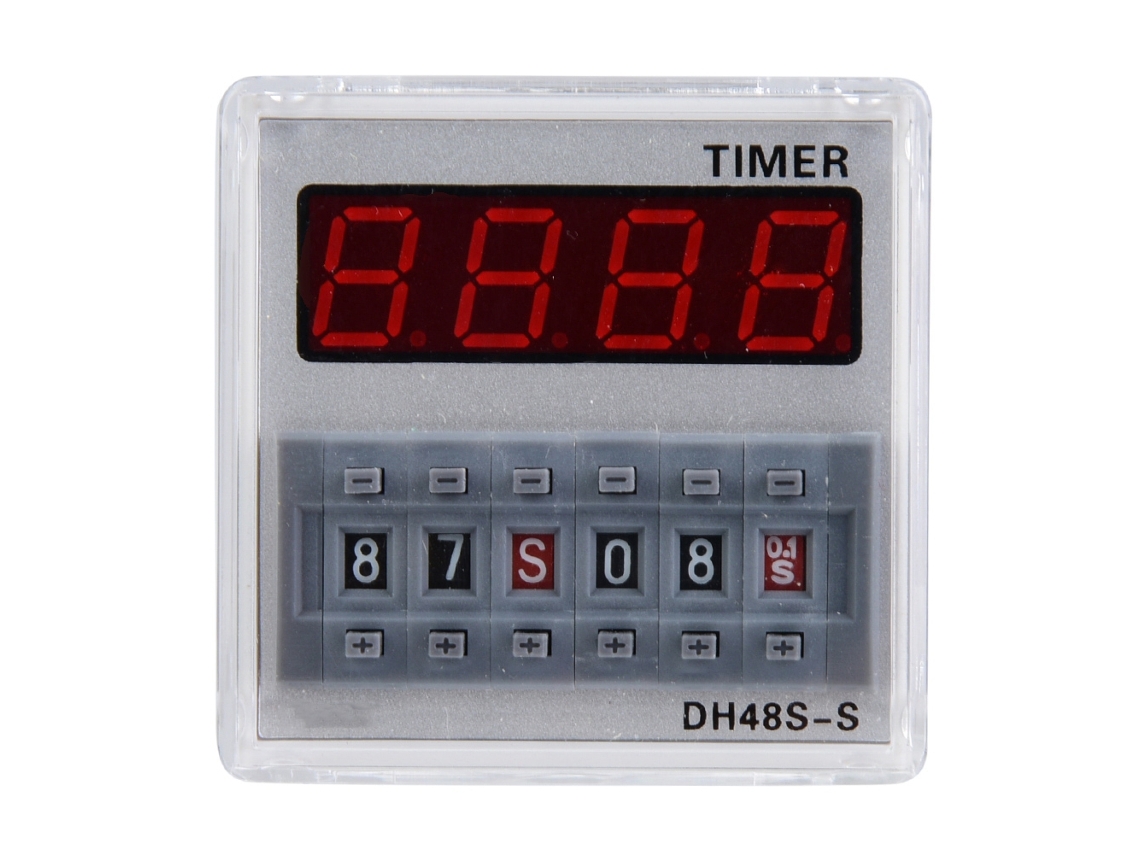 Relé Temporizador Programável Dh48s S 2z Led 0.1s 99h 8 Pinos 220v Ac