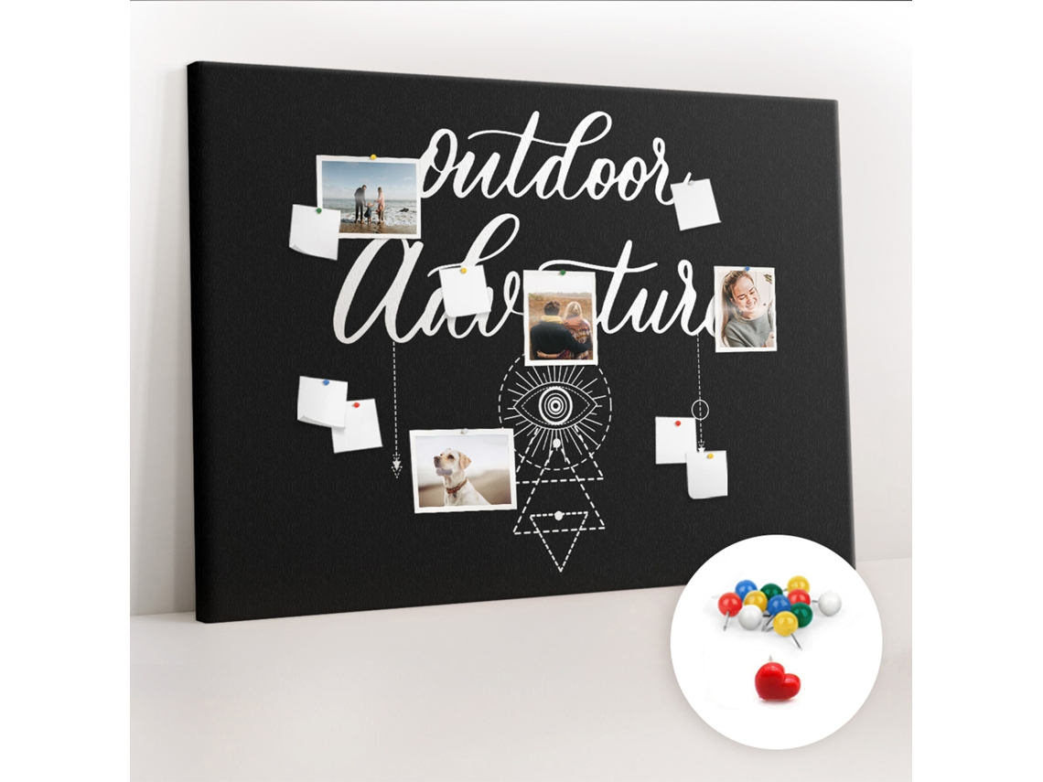 Quadro De Cortiça Com Impressão Aventura Fora De Casa Para O Escritório Espelharte (140x100 Cm)