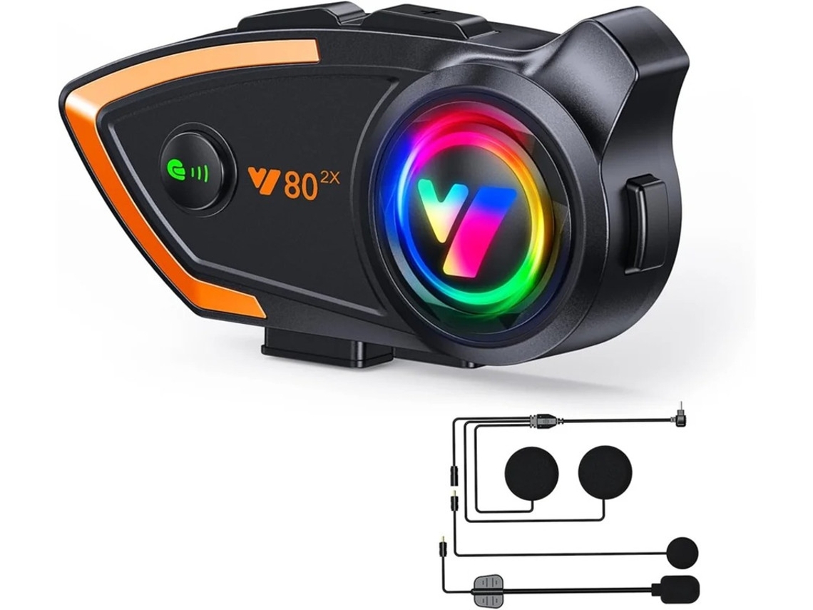 Auriculares Conversível Capacete Opções Redução Ruído Cvc Bestvite Textura Macia Rígida Bluetooth Laranja