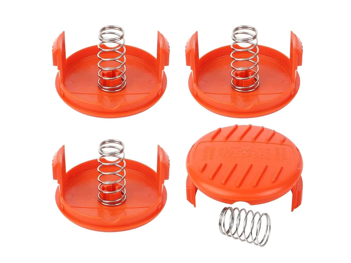 4pcs Trimmer Spool Cap, Spool Cap, Trimmer Spool Cap Springs, String Trimmer Spool Cover, Para Black Decker Lawn Mowers, Rc 100 P Ehstmind