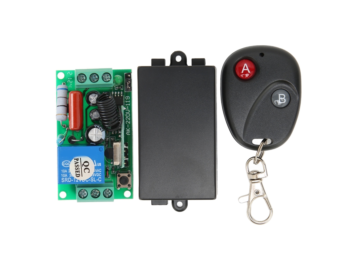 Interruptor Remoto Mali Sem Fio 433mhz 10a 1ch, Controle para Portões, Portas Rolantes, AC 220v
