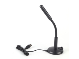 Microfone Usb Omnidirecional Para Computador Desktop, Plug Play, Preto Luz Dourada