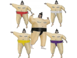 2026 traje Hinchable de Luchador Sumo para Adultos com Ventilador Talla Única Niños de 120 140cm Blanco