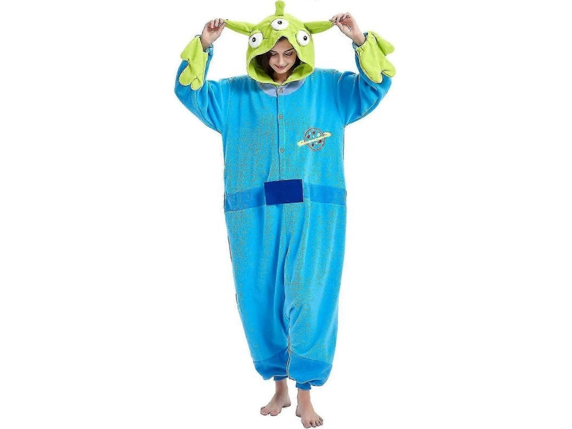Pijama adulto com estampa de animal, tamanho GG, alienígena, design exclusivo, Halloween, Natal, S/BRAND
