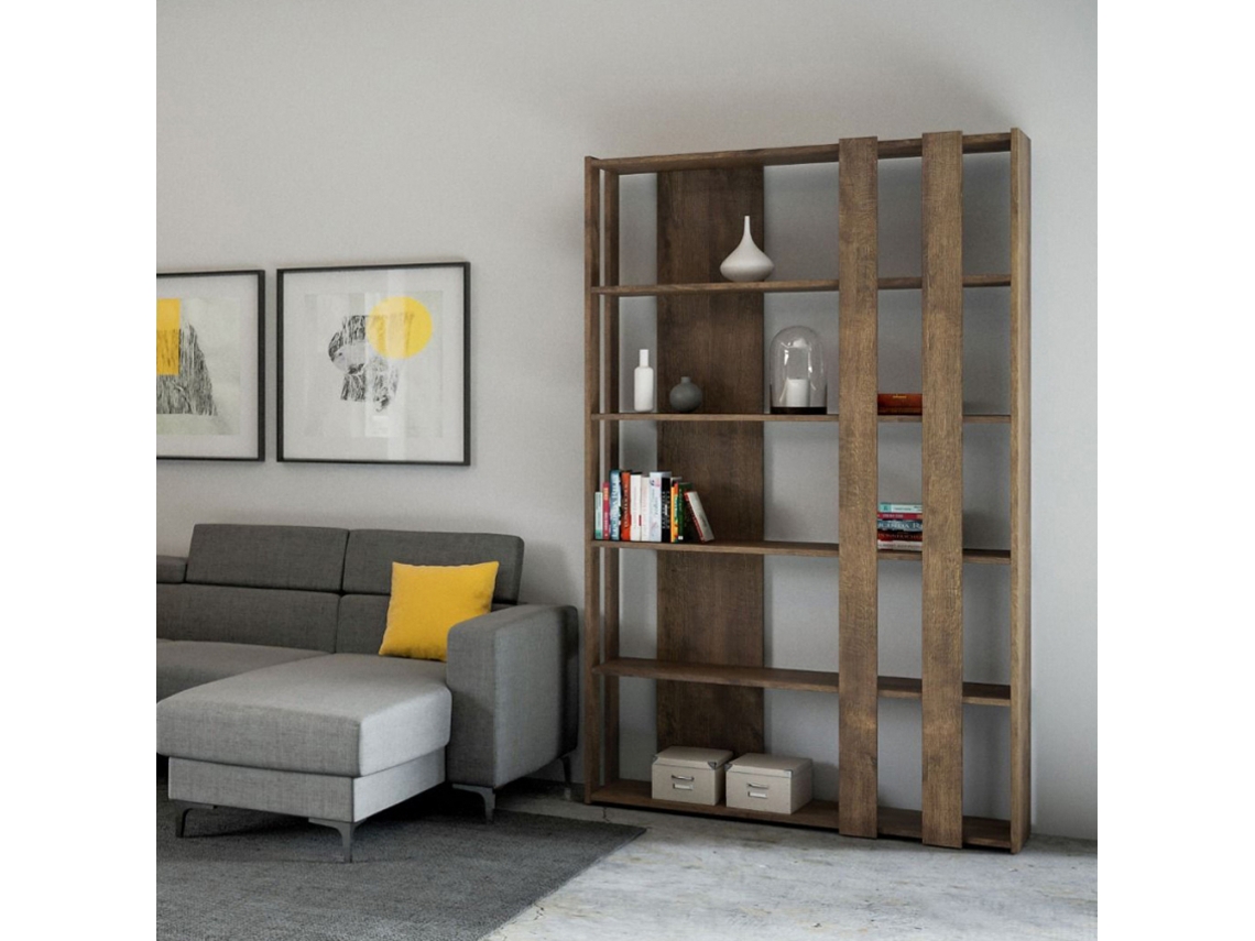 Estante de madeira moderna para parede de sala de escritório Kato B Small Wood