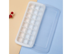 Forma De Gelo Em Silicone Macio Com Tampa, Flexível E Empilhável, Para Cubos De Gelo De 2,5 Cm (24 Cubos). Branco Hexinyigjly