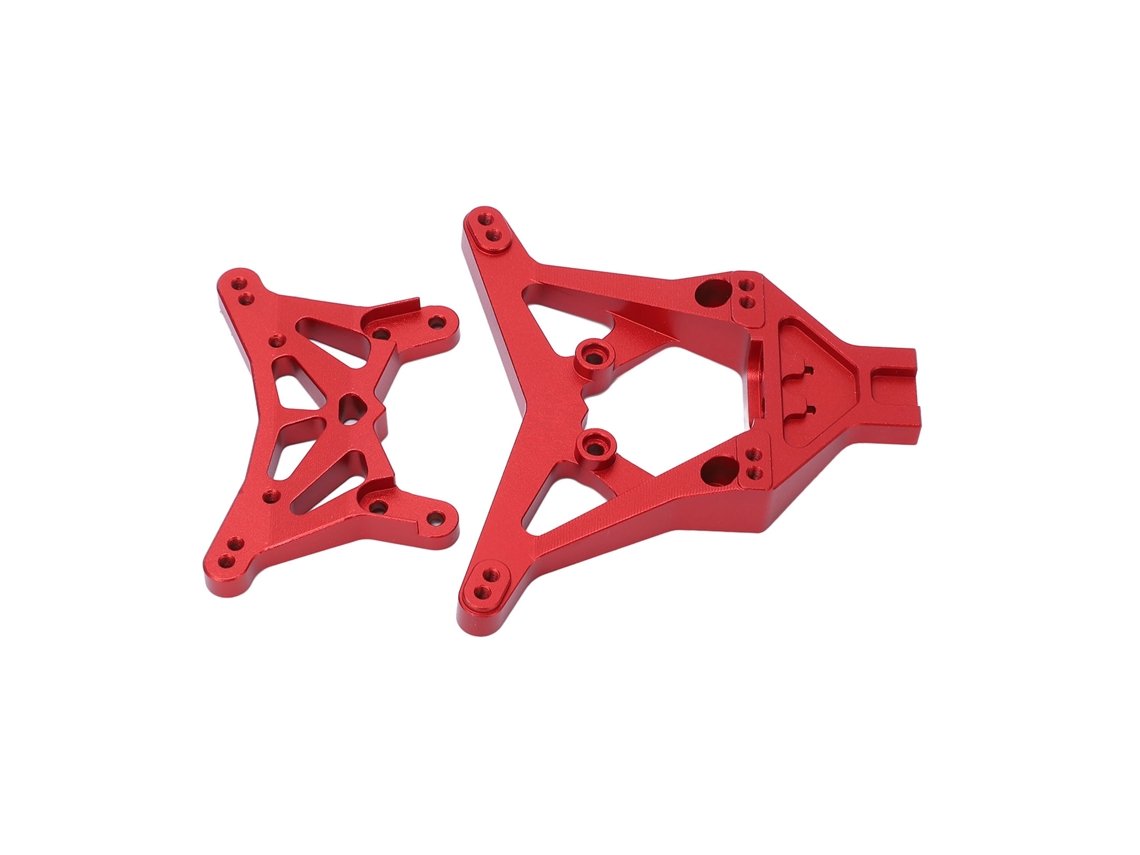 Mali kit Torre de Amortecedor Dianteiro e Traseiro de Alumínio para Carro Rc Losi 1/10 22s 2wd Peças de Upgrade Vermelho