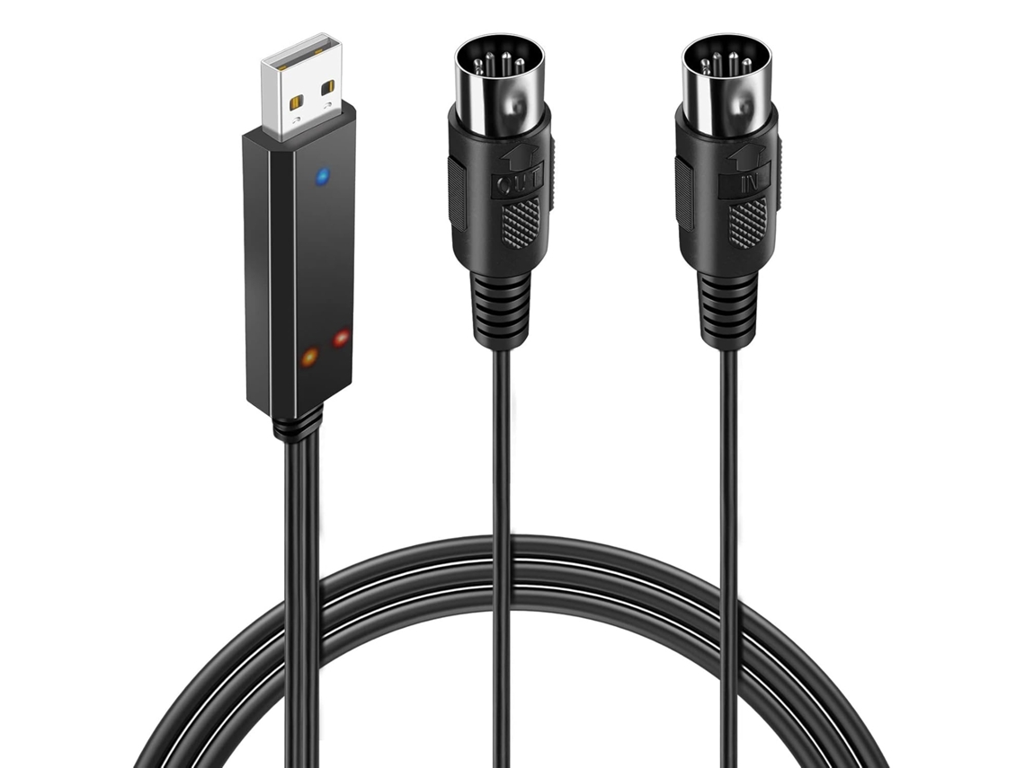 Lurelia Cabo Usb Midi, Interface Para Teclados, Pianos E Sintetizadores, Iphone E Ipad