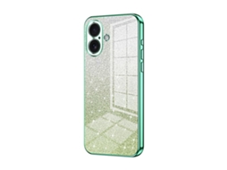 Capa Para Iphone 17 - Glitter Degradê - Acabamento Eletroplaqueado