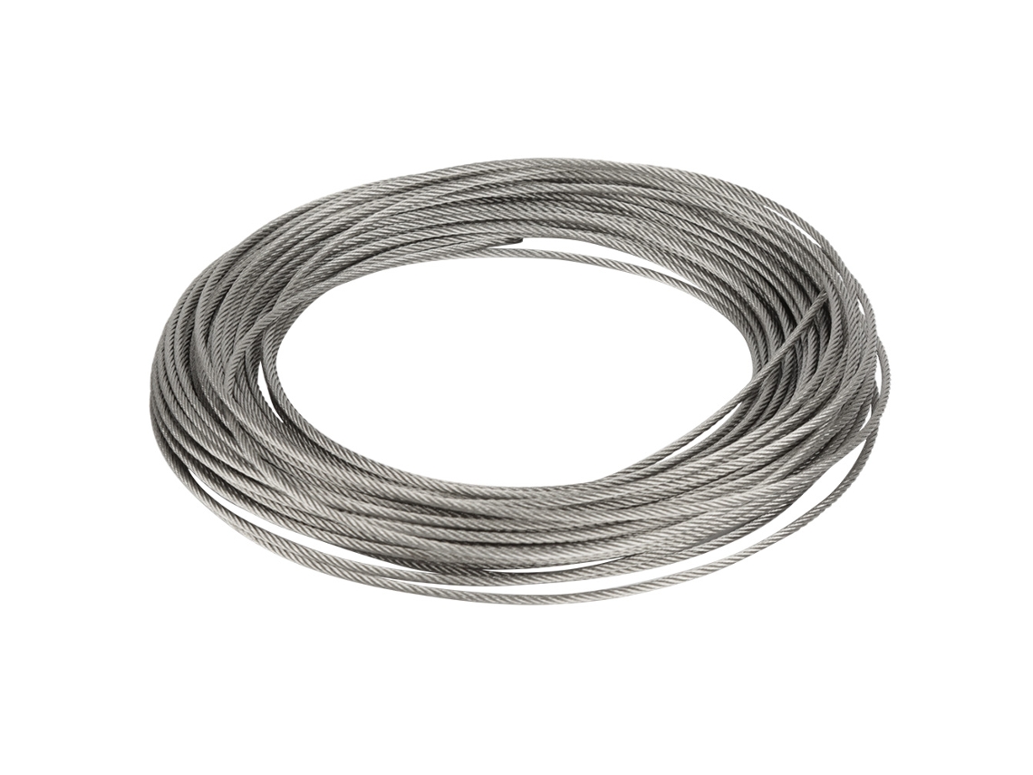 Cabo De Aço Inox 304 2mm 20m Para Pesca E Elevação