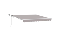 Toldo Retrátil Cinzento claro 300 X 250 Cm Poliéster e Metal VIDAXL