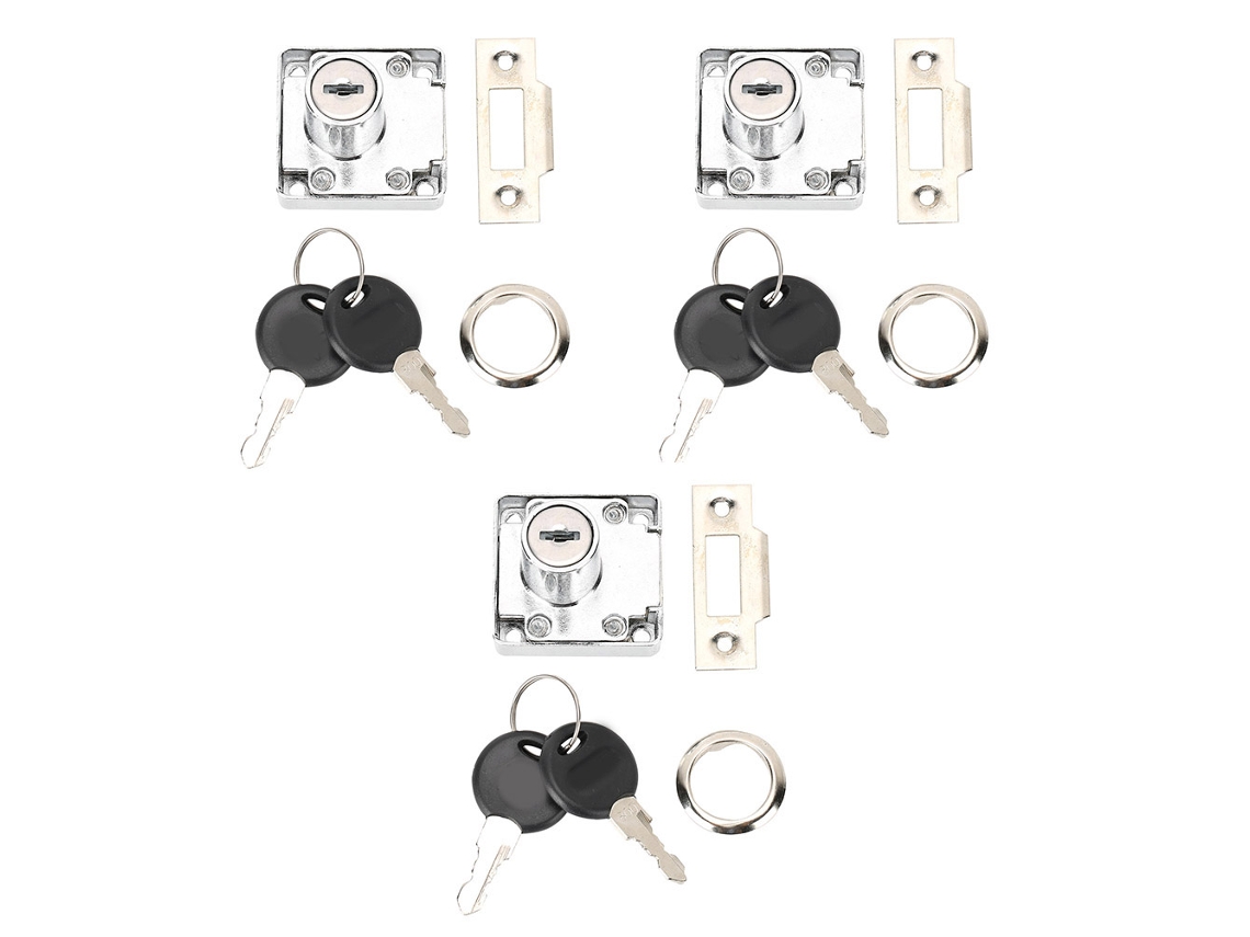 Datadores de Gaveta (Conjunto de 3 Peças com Chave Universal Idêntica)