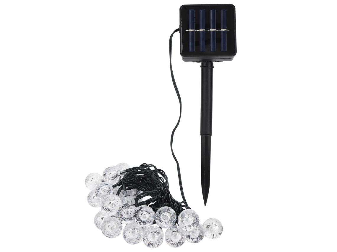 Luzes de Fita Solar 30led Impermeável Ip65 para Jardim Pátio Casamento Decoração Amarelo Quente
