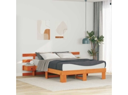 Vidaxl Estrutura da Cama com Cabeceira Castanho 150 X 200 Cm