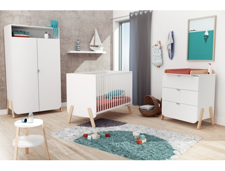 Quarto Pirata: Cama 60X120 Cômoda Guarda-Roupa AT4