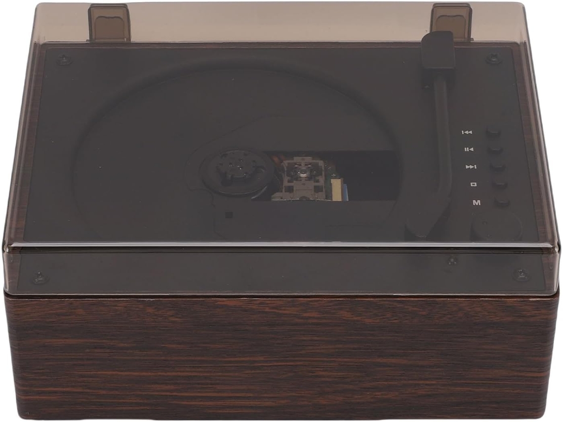 Cd Player Vintage, Duas Caixas De Som Bluetooth, De Notebook Retrô Sem Fio Com Usb, Entrada Auxiliar Com
